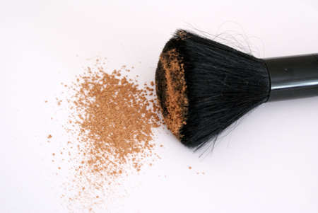 make-up brush with powder