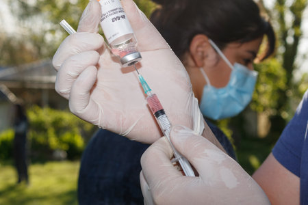 Rabies vaccine for pets. Prevention against zoonotic diseases.のeditorial素材