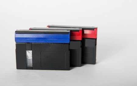 three video cassettesの写真素材