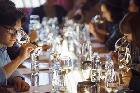 Wine Tasting Training Session in Progress at Indoor Education Room