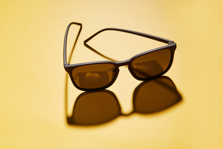 Modern rimmed sun shades, glasses, sunwear, sunglasses.の写真素材
