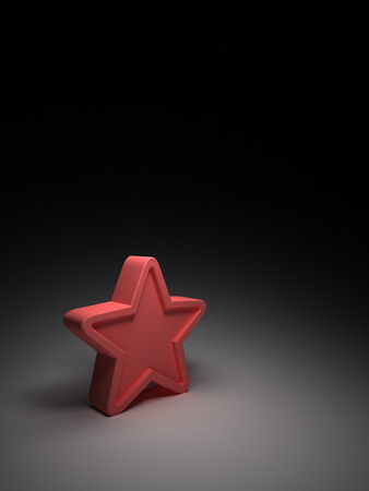 Plastic star pink color, black の写真素材