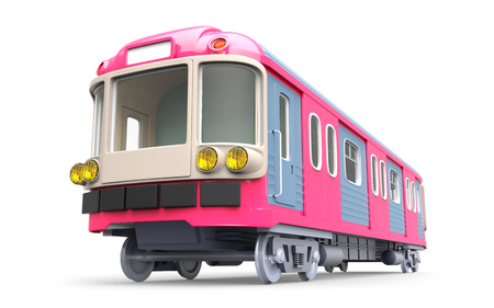 subway train pinkの写真素材