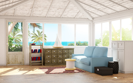 beach house interiorの写真素材