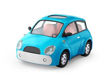 Small cute blue carの写真素材