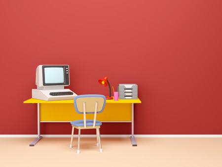 80s office sceneの写真素材