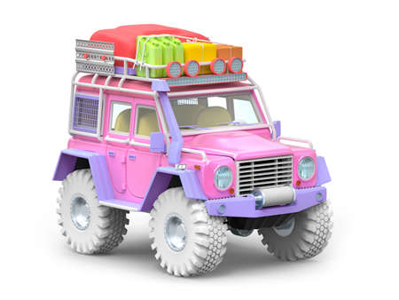 suv off-road sand cartoonの写真素材