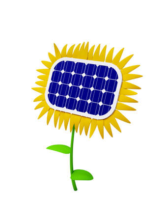 sun flower batteryの写真素材