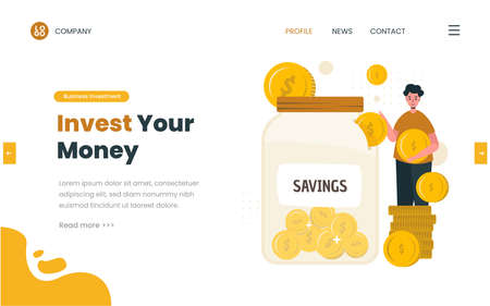 Flat design saving money investment conceptのイラスト素材