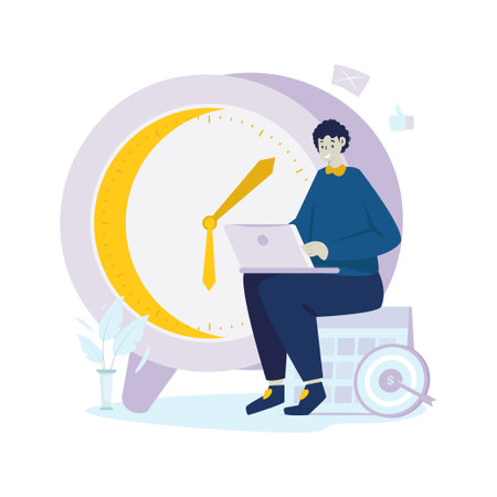 Plan a schedule time management vector illustrationのイラスト素材