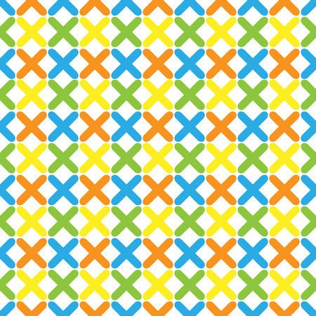 The pattern consisting of colorful crossesのイラスト素材