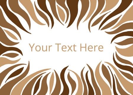 Frame or banner of brown stripes on a white backgroundのイラスト素材