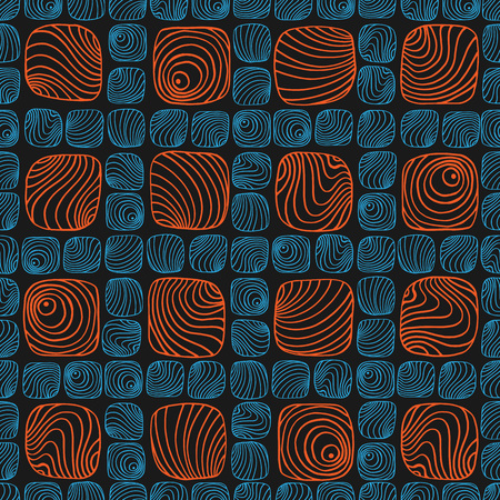 Seamless pattern drawings saw cut of treeのイラスト素材