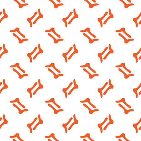 Seamless pattern red figures curve on white backgroundのイラスト素材