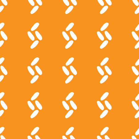 Seamless pattern white curl curve on orange backgroundのイラスト素材