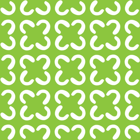 Seamless pattern white curl curve on green backgroundのイラスト素材