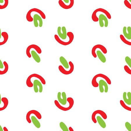 Seamless pattern colorful curl curve on white backgroundのイラスト素材
