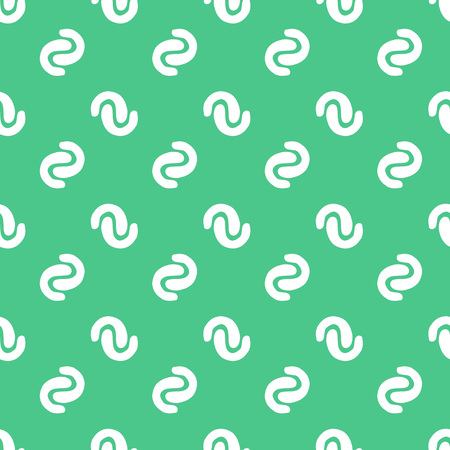 Seamless pattern white curl curve on green background