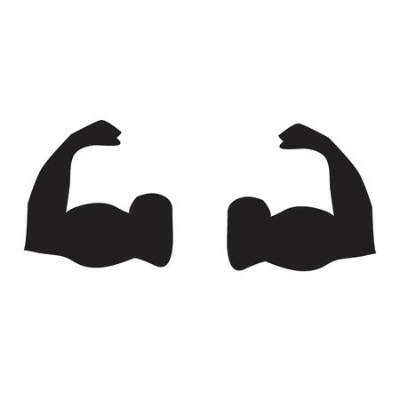 Strong icon. Muscle icon.のイラスト素材