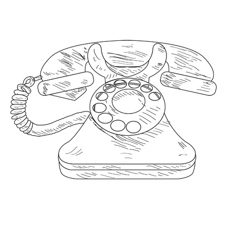 Retro phoneのイラスト素材