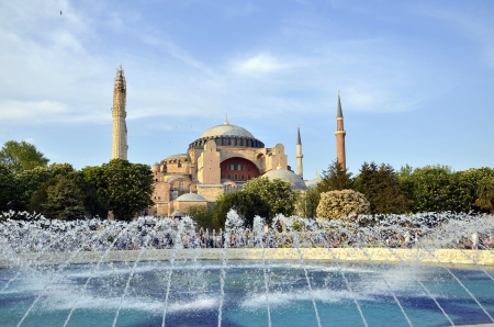 Famous  Hagia Sophia, the famous historical building of Istanbulのeditorial素材