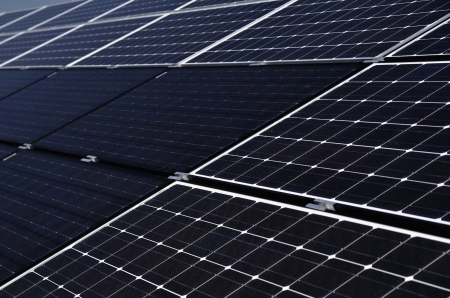 Surface of alternative energy photovoltaic solar panel の写真素材