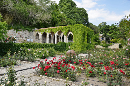 Roman bath   in the yard of Balchik palace , Bulgaria,ruinsの写真素材