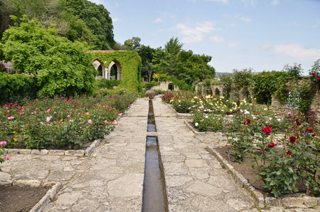 Roman bath   in the yard of Balchik palace , Bulgaria,ruinsの写真素材