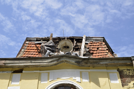 Dilapidated abandoned buildingの写真素材