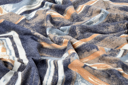 Abstract geometric colorful print on woven fabrics. 