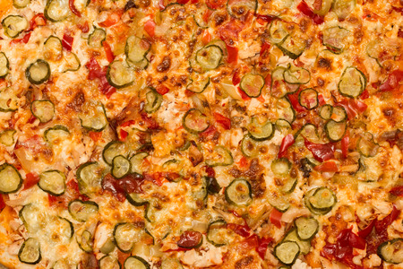 Pepperoni pizza backgroundの写真素材