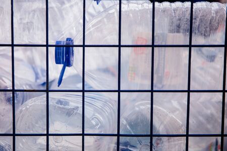 plastic bottle in recycle bin,waste management concept.の写真素材