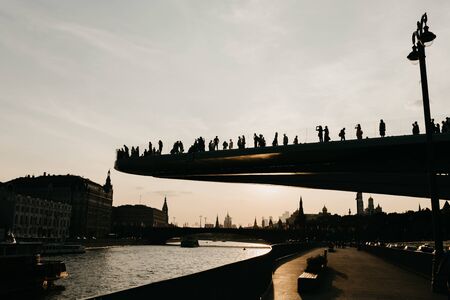 Sunset on the Moscow Riverの写真素材