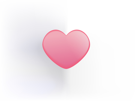 glossy heart on a paper background for Valentine's day or weddingのイラスト素材