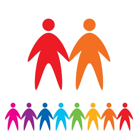 People icons, abstract vector illustrationのイラスト素材