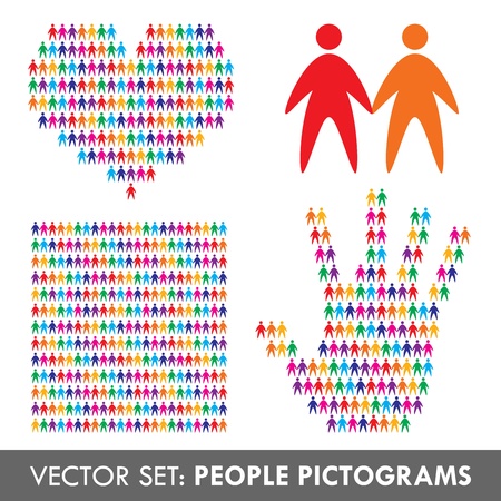 set of vector people icons for designのイラスト素材