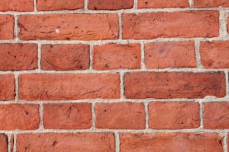Old red brick wall background texture