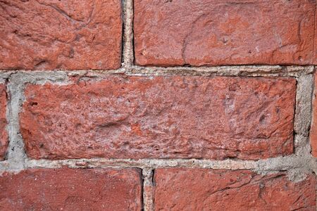 Old red brick wall background texture