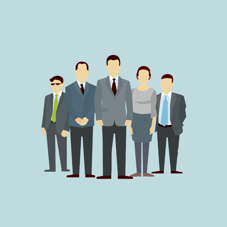 Teamwork. Concept of Group of People. Vector flat. Team work partnership leadership connection organizational structureのイラスト素材