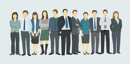 Business group. The company staff. People in uniformのイラスト素材