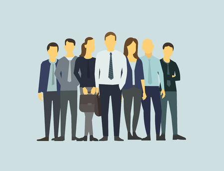Company business group people of office clerks.のイラスト素材