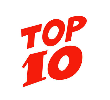 Top ten rating. Best award list. Vector illustration.