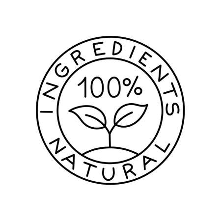 Ingredients natural icon. Organic plant food. Editable outline size.のイラスト素材