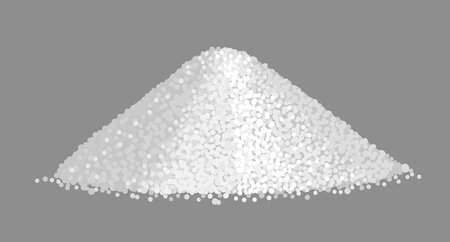 A pile of white powder matter on a gray background.のイラスト素材