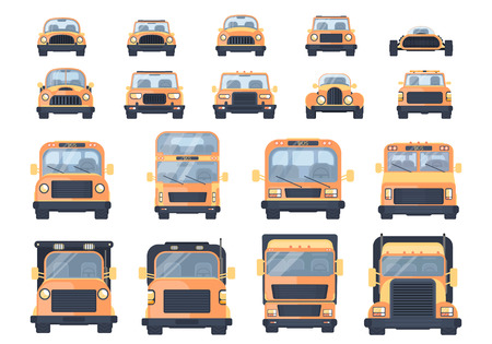 Set of different types of transport vector illustration.