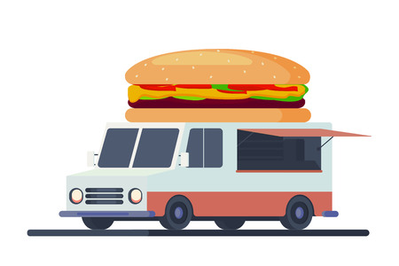 Hamburger mobile shop.のイラスト素材