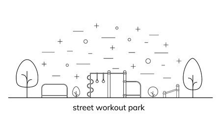 Street workout place or park.のイラスト素材