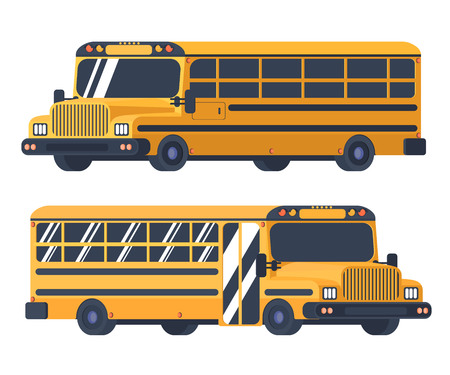 School bus isolated on white.のイラスト素材