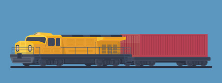 Locomotive for transportation goodsのイラスト素材