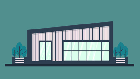 Modern house. Flat vector illustration.のイラスト素材